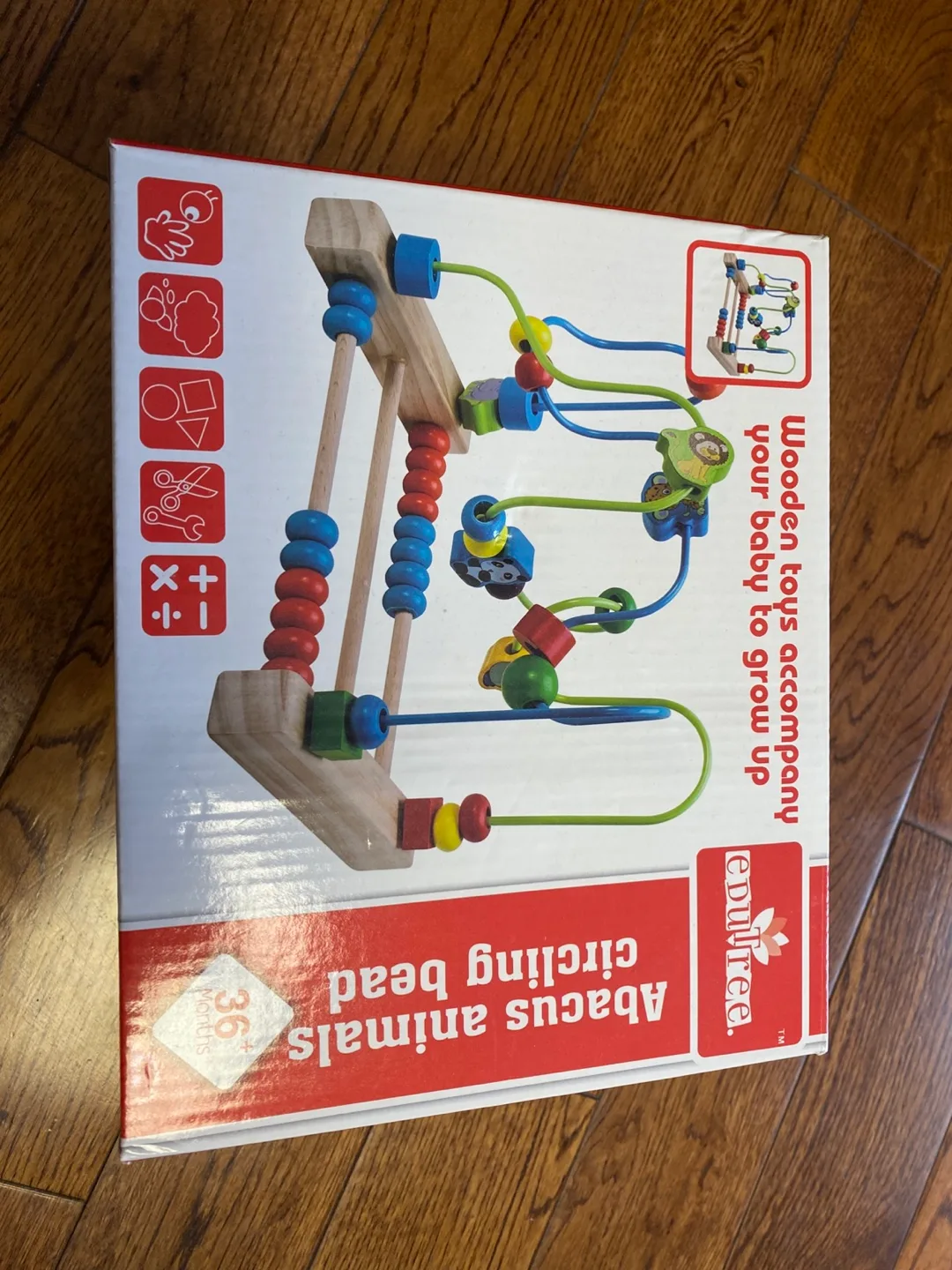 Earlytree Abacus Animals Circling Bead Wooden Toy image indicator(2)