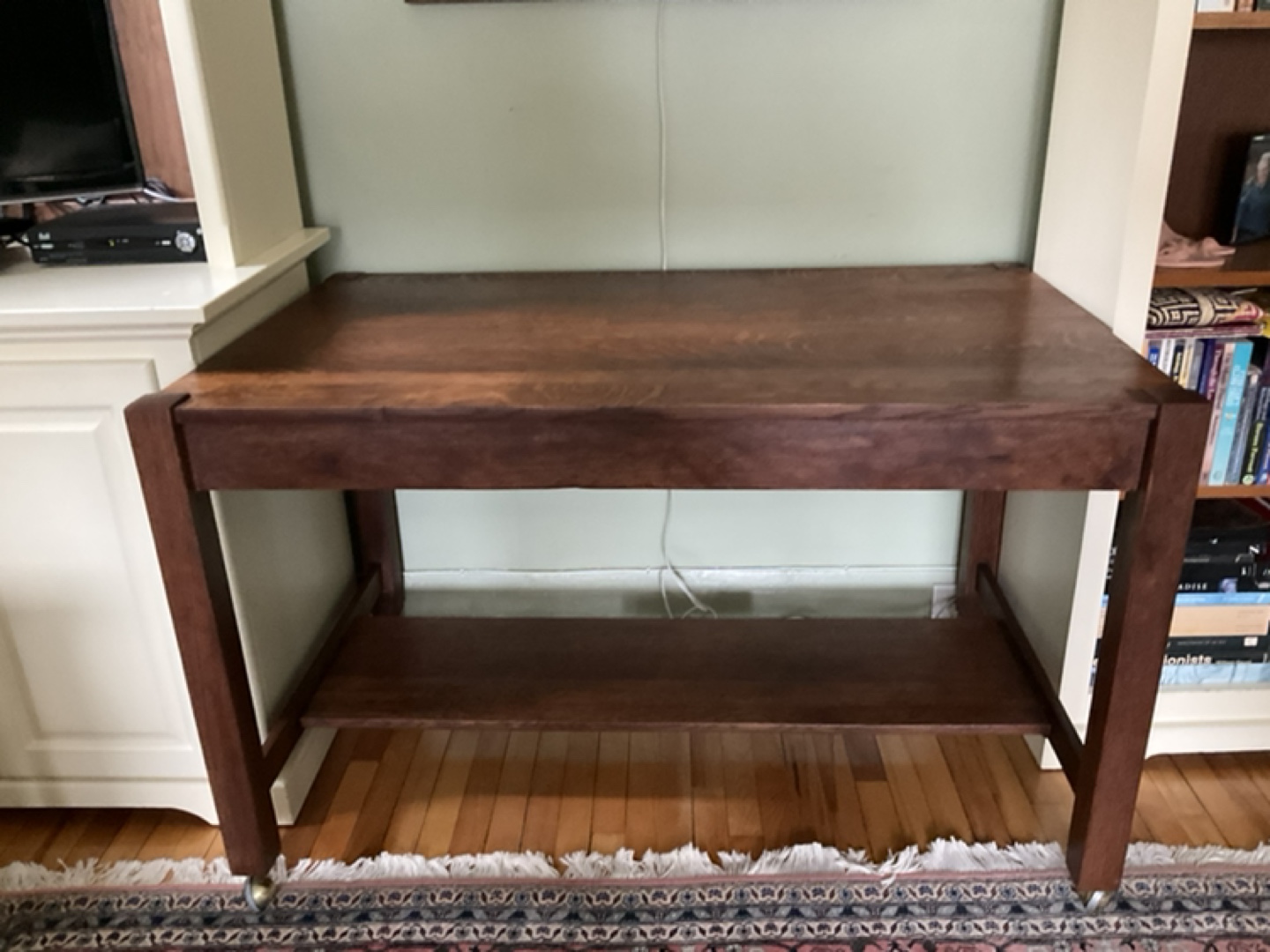 Solid Wood Writing Desk with Lower Shelf - photo 2