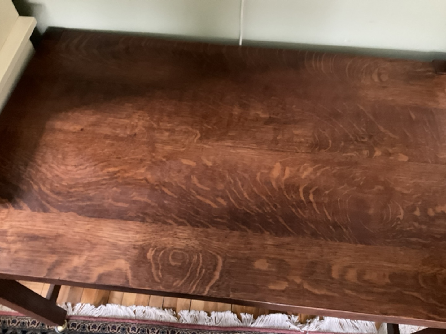 Solid Wood Writing Desk with Lower Shelf
