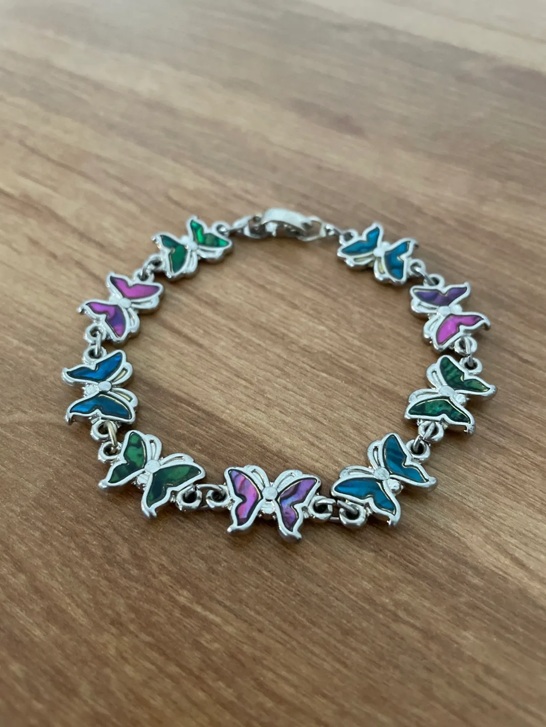 Colourful Metal Butterfly Bracelet image indicator(2)