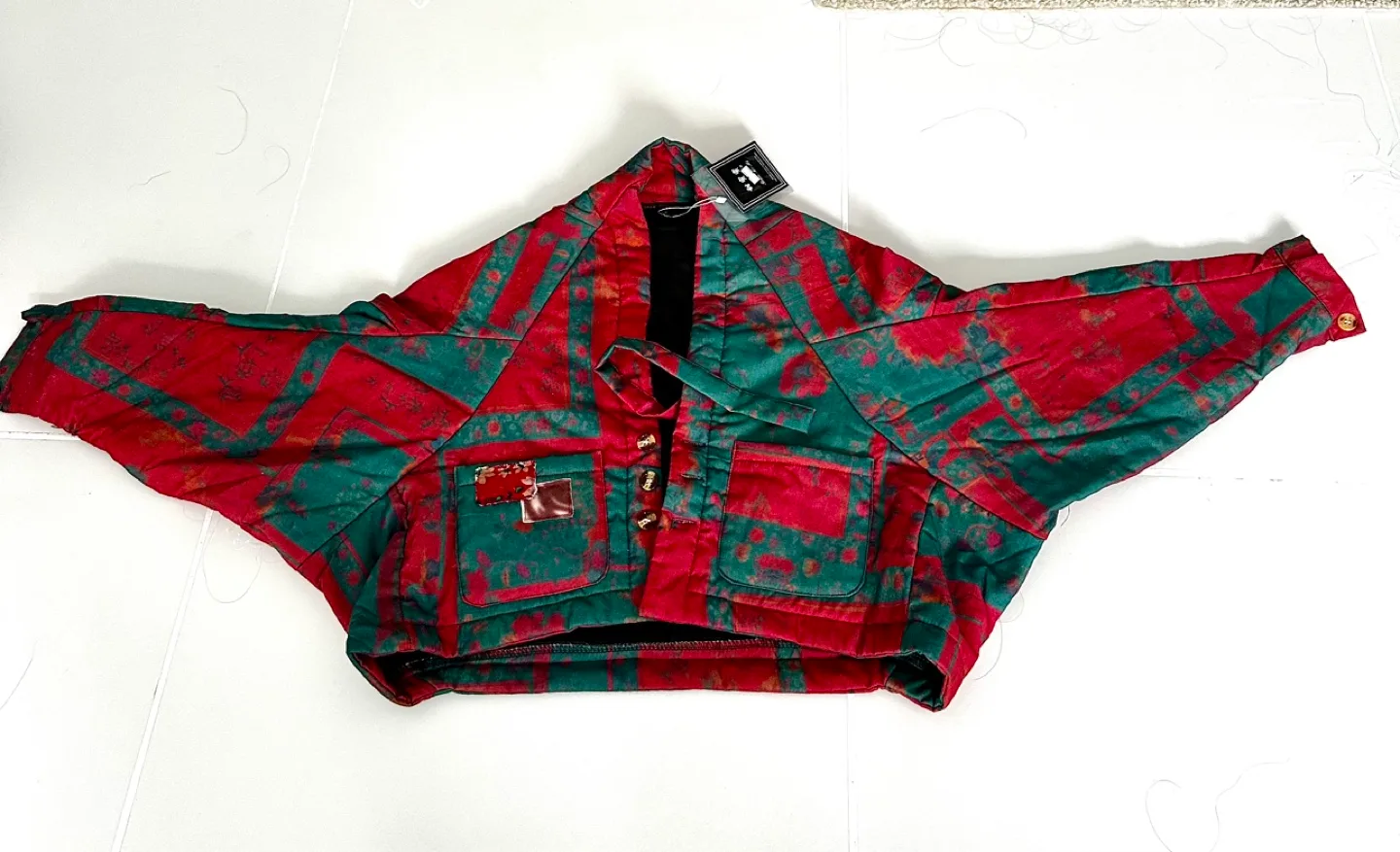 Vintage Red and Green Floral Padded Jacket image indicator(3)