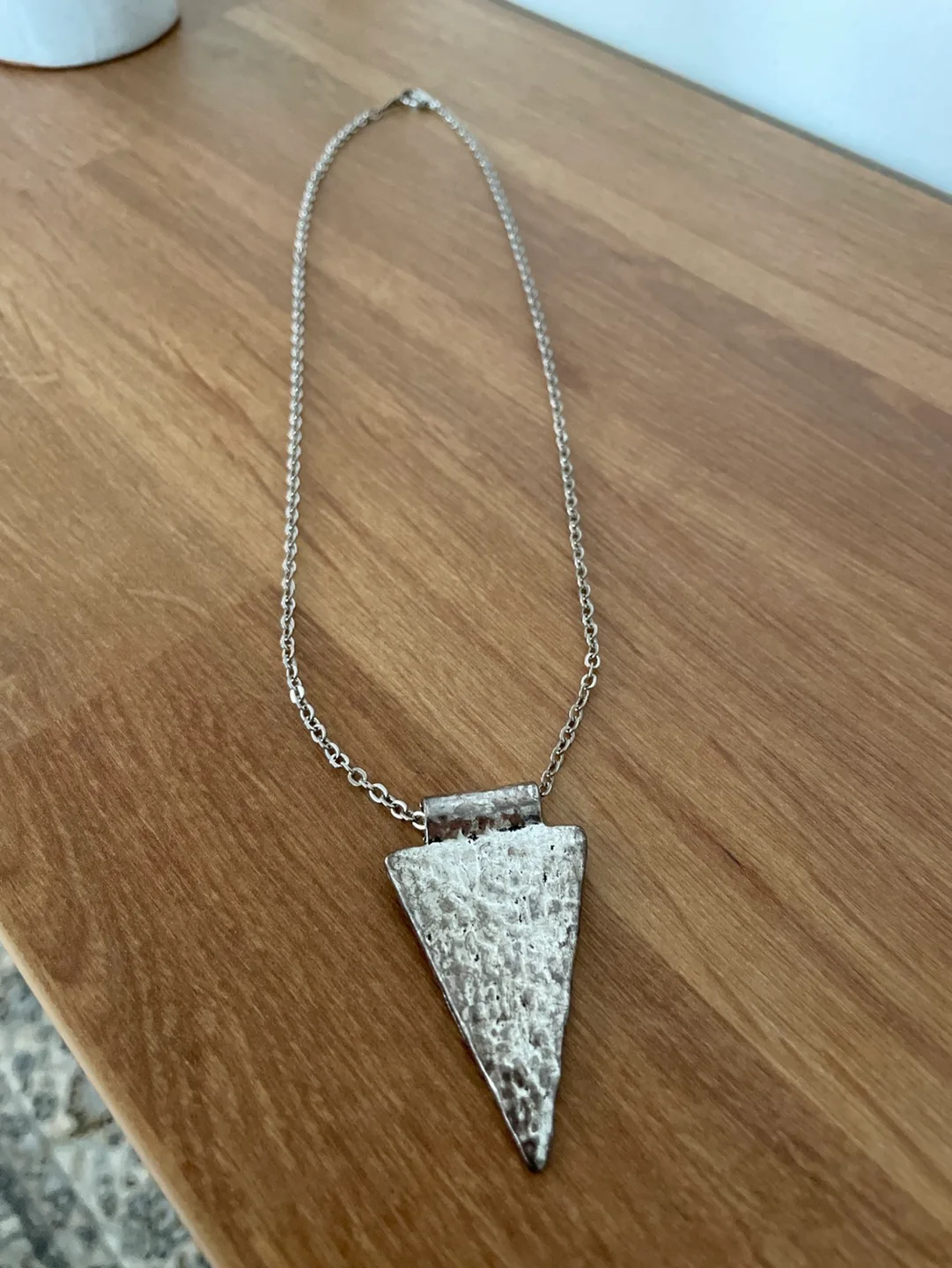 New Silver Triangle Pendant Necklace image indicator(2)
