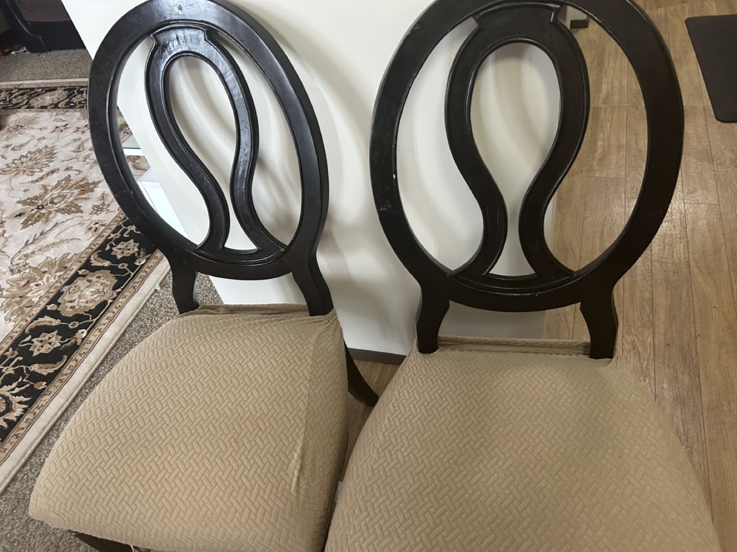 4 Dark Brown Dining Chairs