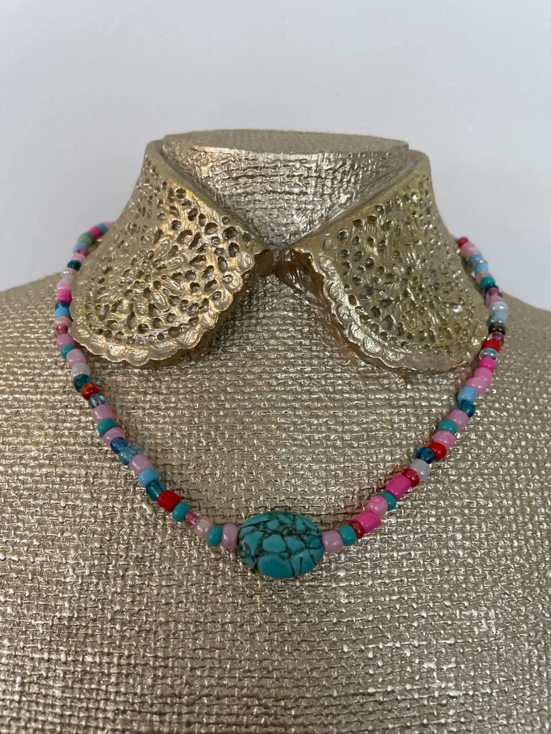 New Beaded Turquoise Necklace image indicator(2)