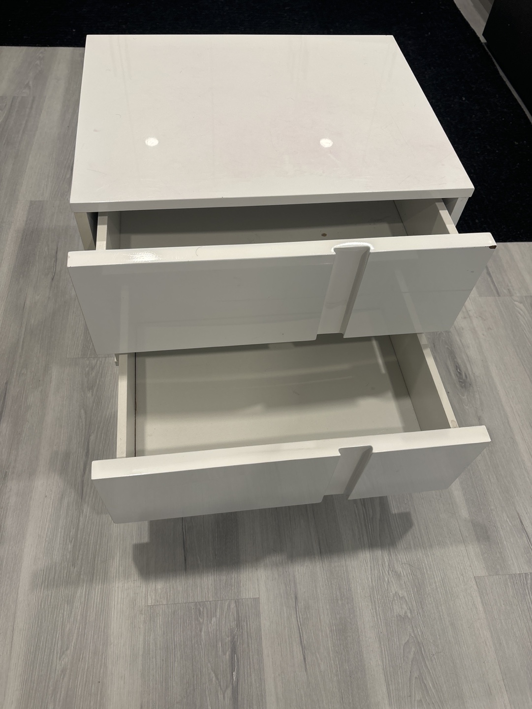 White Two-Drawer Nightstand - photo 4