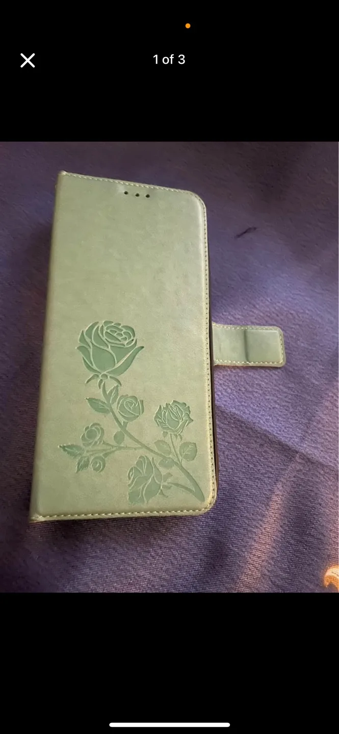 Mint Green Rose Phone Case with Ring Holder image indicator(3)