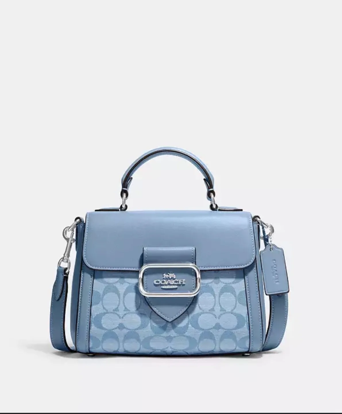 Coach Small Tabby Shoulder Bag in Light Blue image indicator(2)
