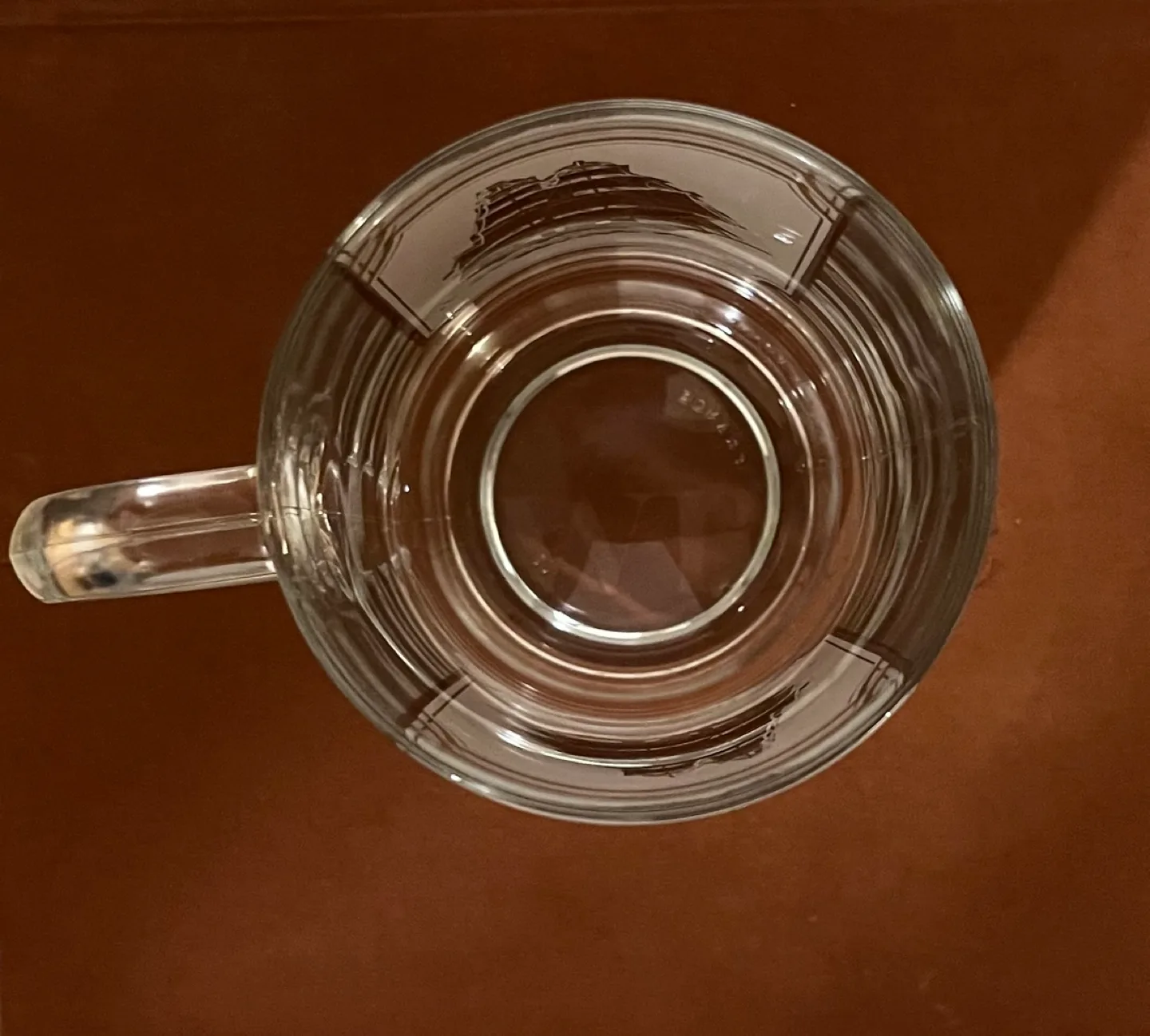 Vintage Gold-Accented Glass Mug with Ship Design image indicator(3)