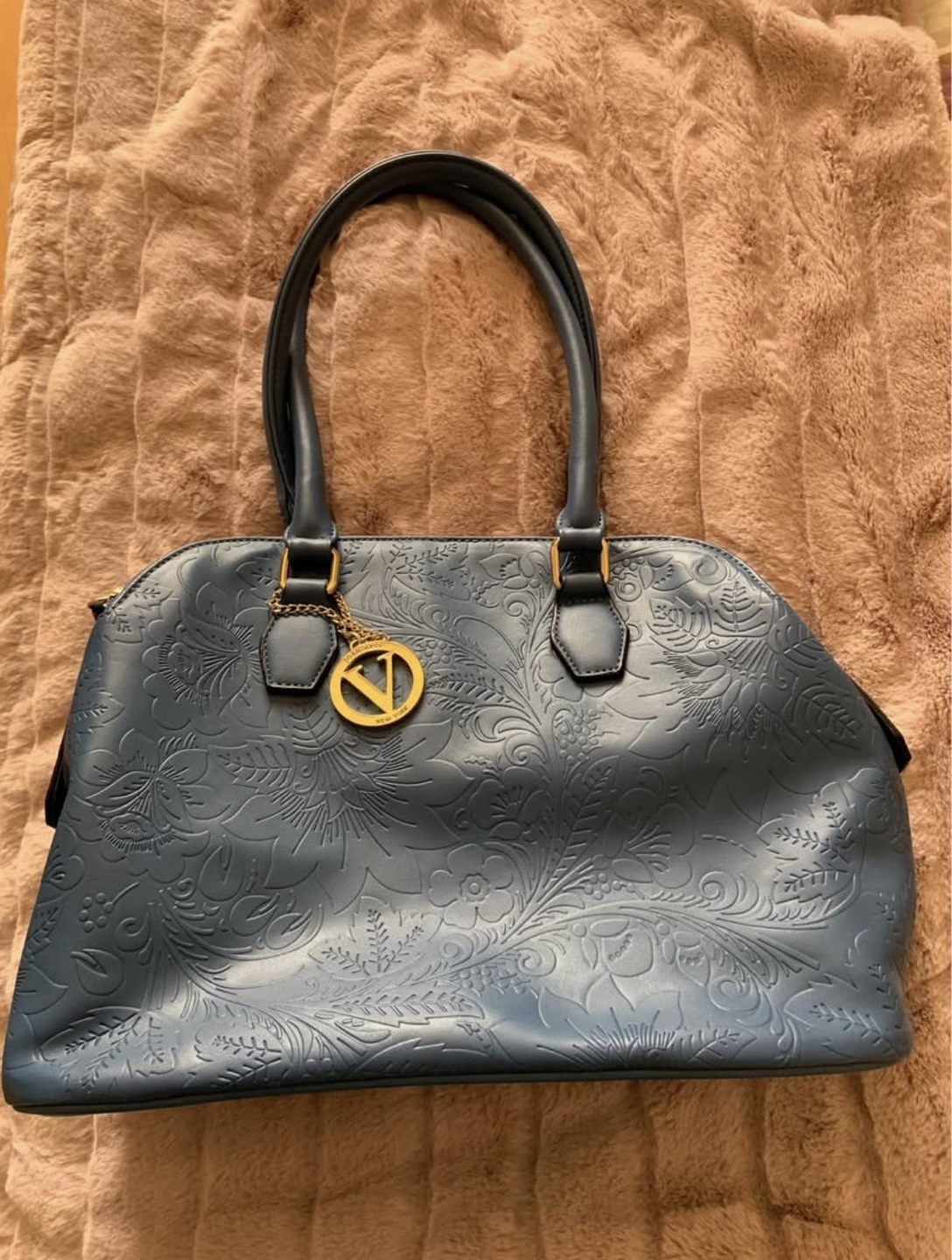 Exquisite Blue Joan Vass Handbag