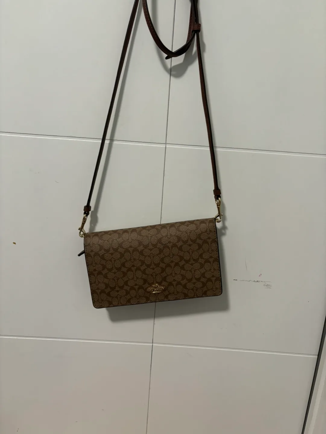 Coach Brown Signature Canvas Crossbody Bag image indicator(2)