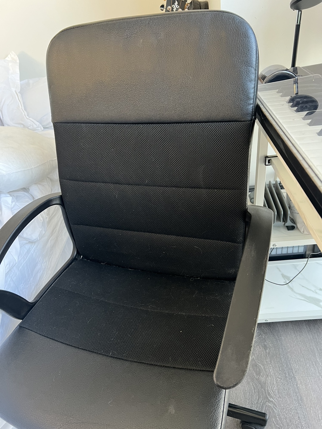 Black Office Chair with Armrests