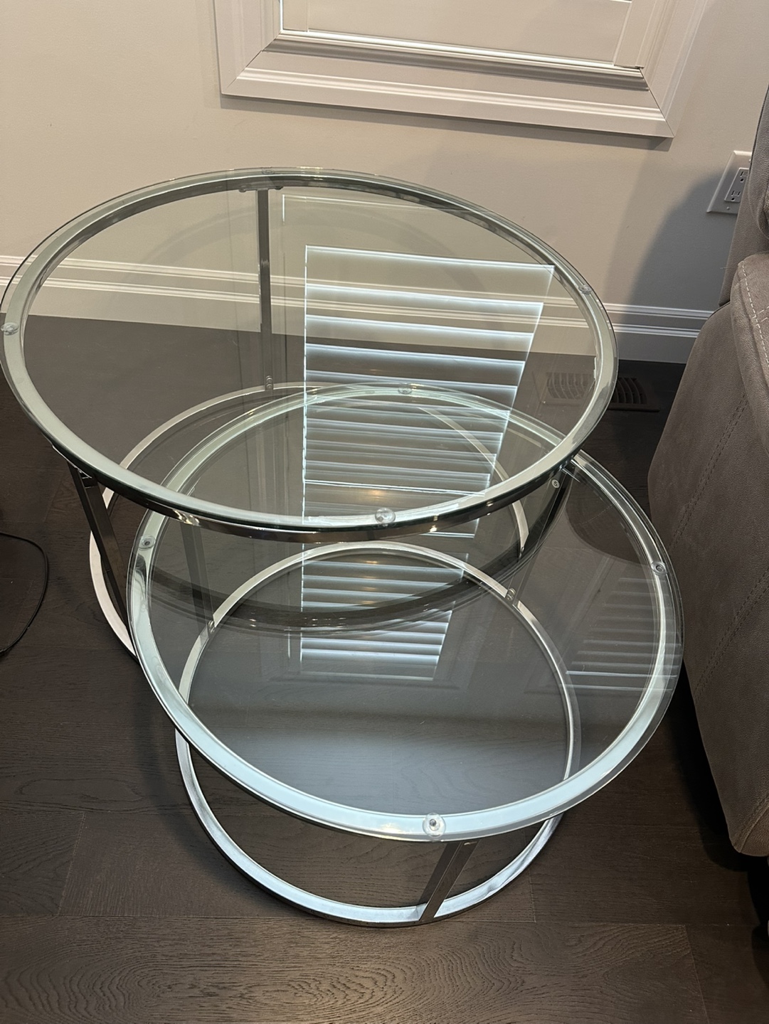 Glass Top Nesting Coffee Tables