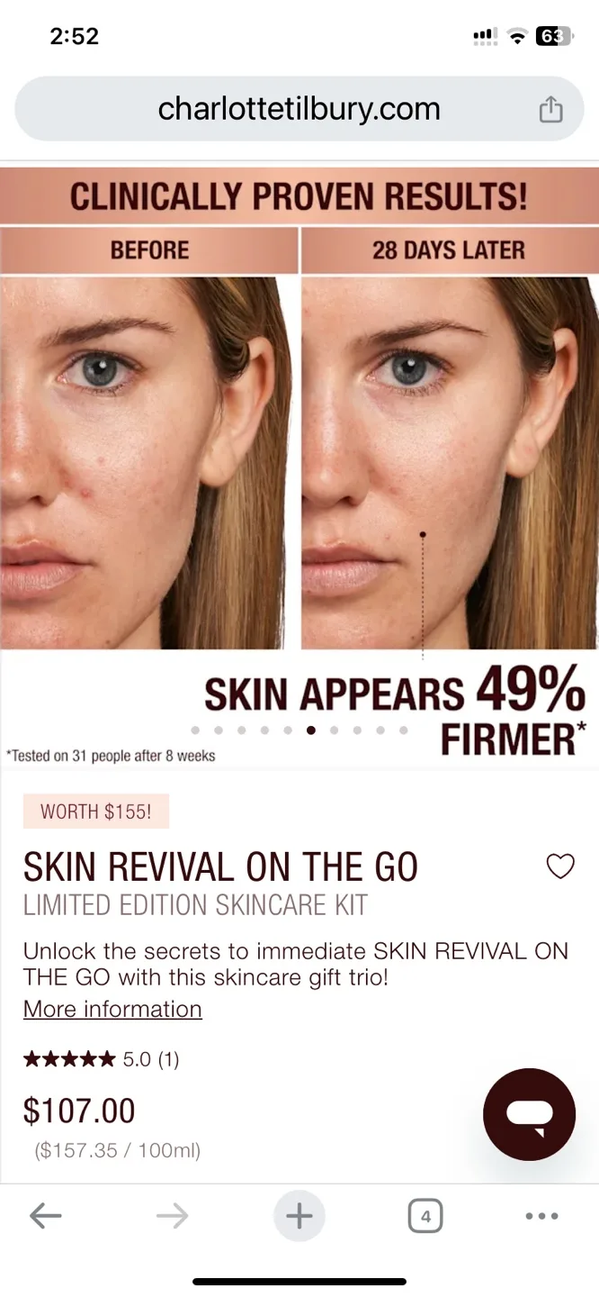 BNIB Charlotte Tilbury Skin Revival On The Go Skincare Kit image indicator(3)