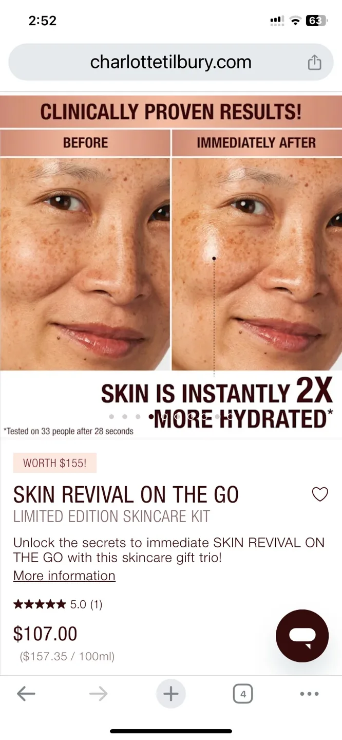 BNIB Charlotte Tilbury Skin Revival On The Go Skincare Kit image indicator(2)