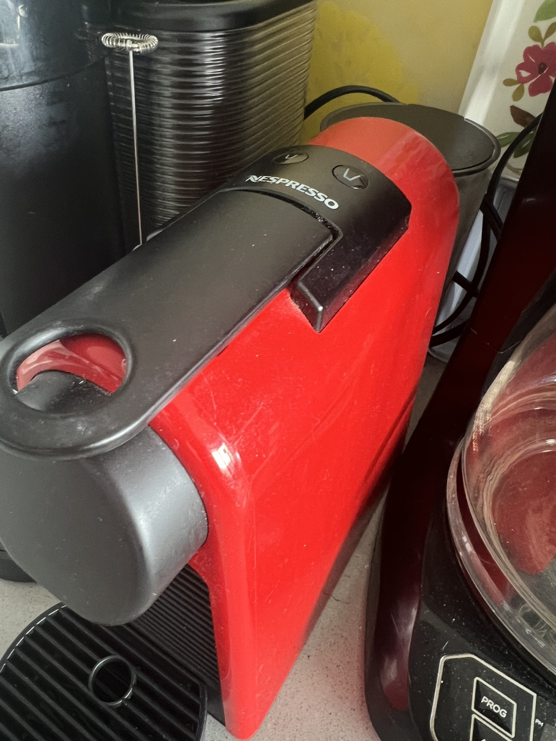 Red Nespresso Mini Coffee Machine - photo 2