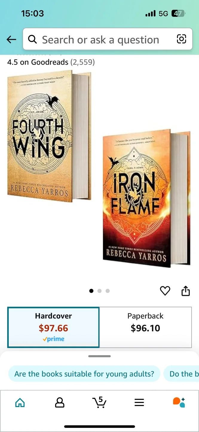 Fourth Wing and Iron Flame Combo image indicator(5)