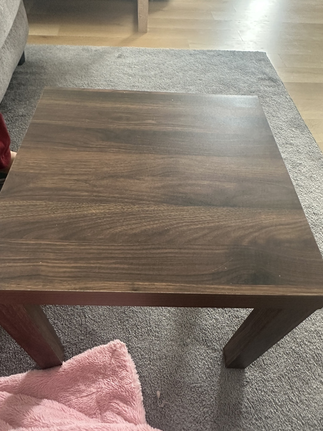 2 Small Dark Brown Square Coffee Table