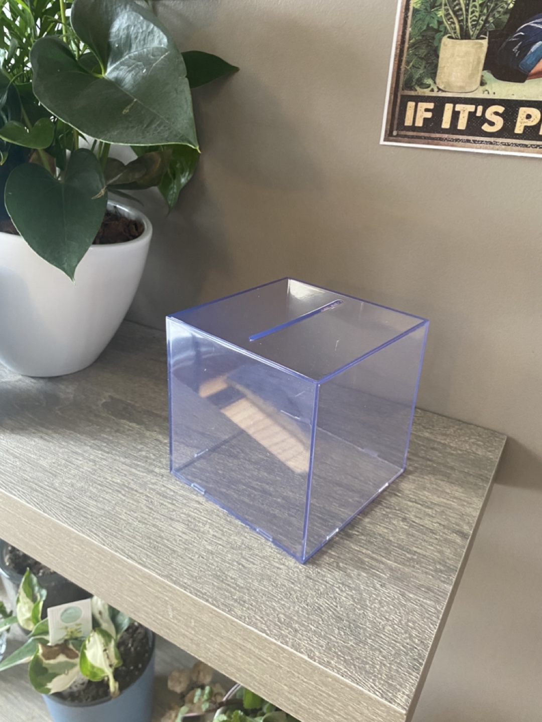 Clear Cube ‘Piggy Bank’ Money Saver