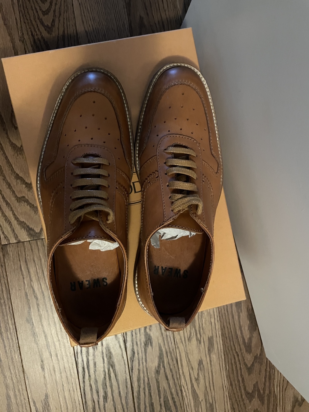 Swear London Men's Brown Leather Shoes - Size 41 - photo 3