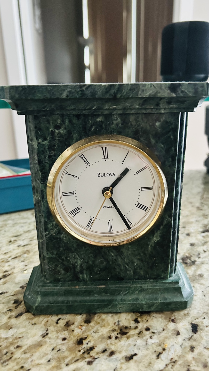 Bulova Quartz Marble Clock