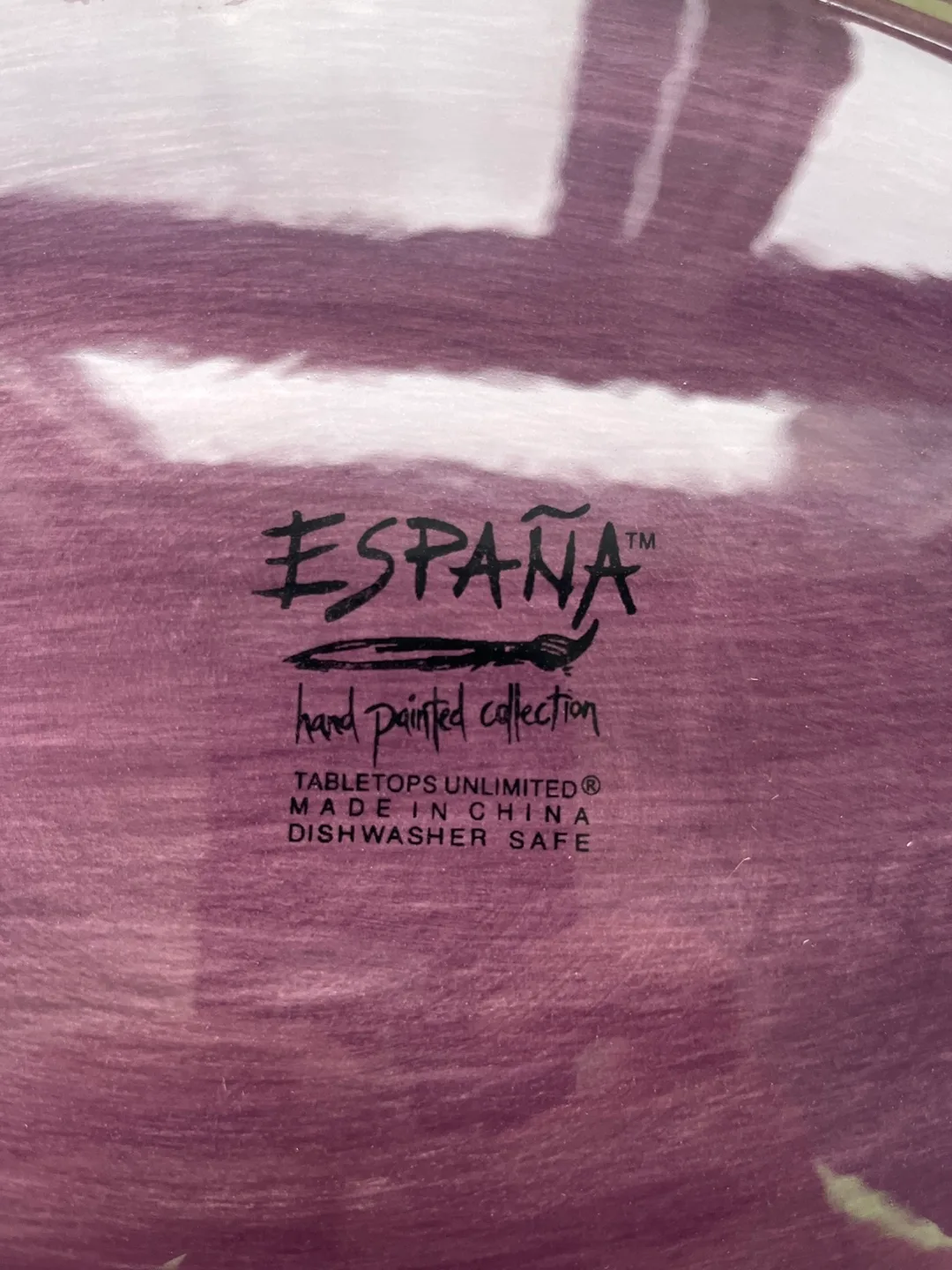 Tabletops Unlimited España Hand-Painted Oval Platter image indicator(3)