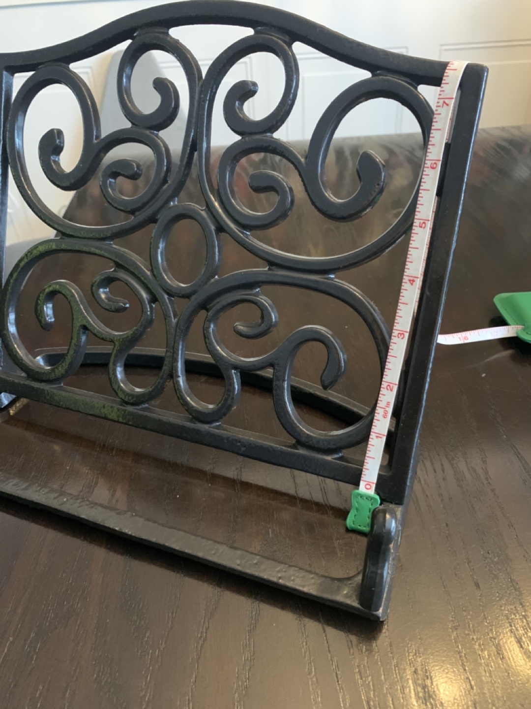 Black Wrought Iron Book Stand - photo 4