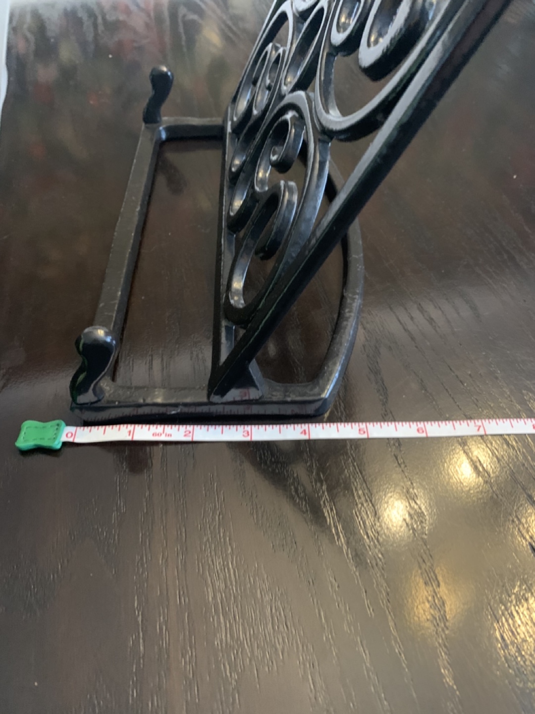 Black Wrought Iron Book Stand - photo 3