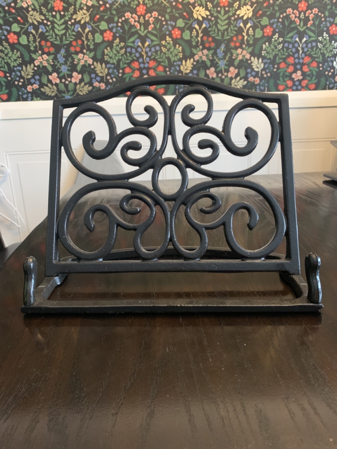 Black Wrought Iron Book Stand