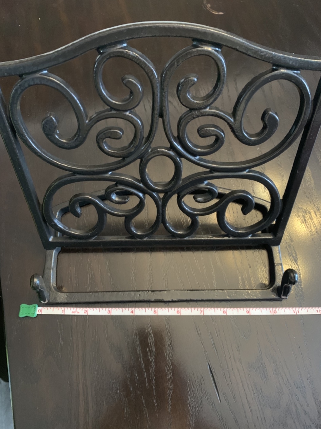 Black Wrought Iron Book Stand - photo 2