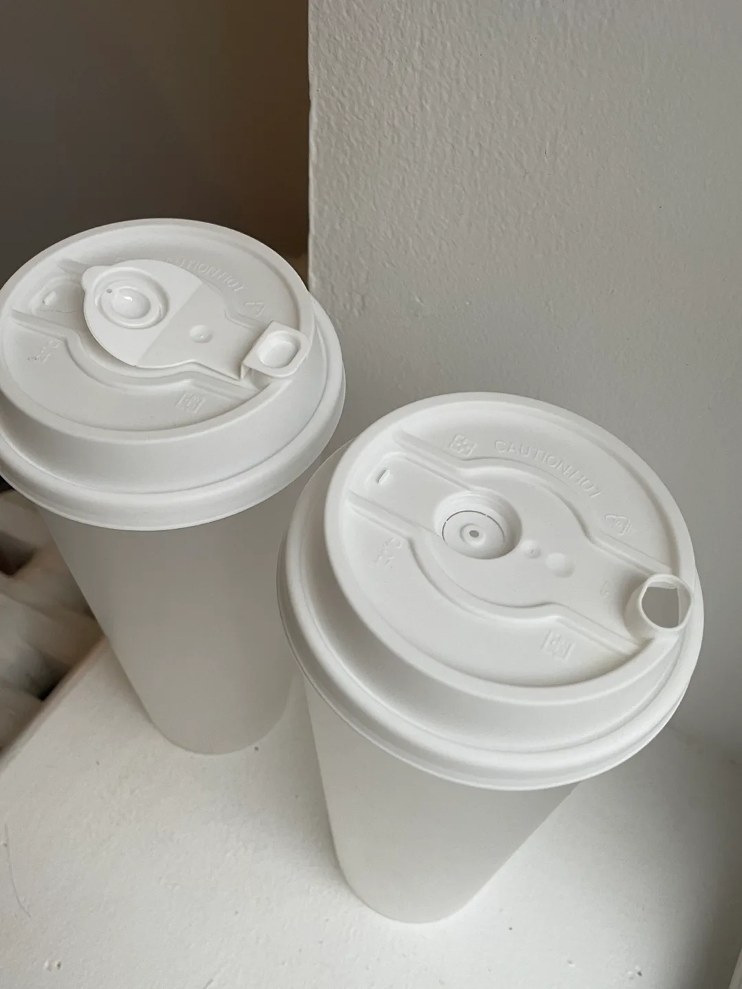 Two Frosted Takeout Cups with Lids 🥕 image indicator(2)