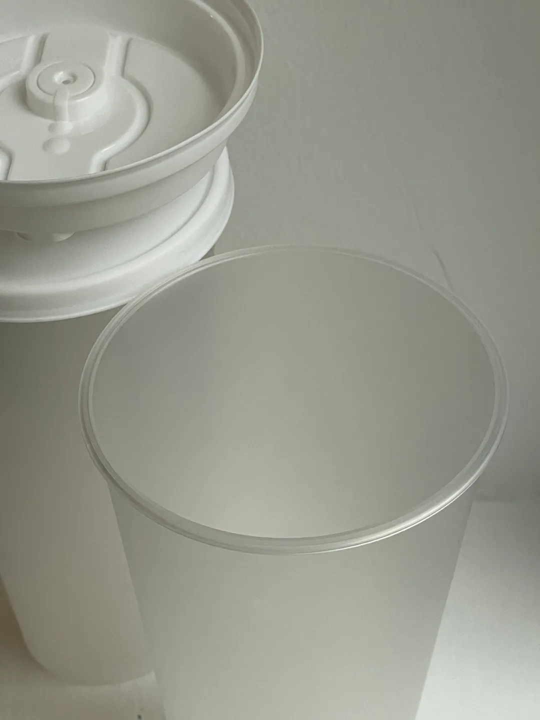 Two Frosted Takeout Cups with Lids 🥕 image indicator(4)