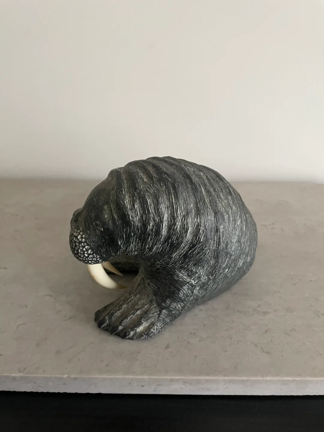 Hand-carved Walrus Sculpture by The Wolf Sculptures image indicator(3)