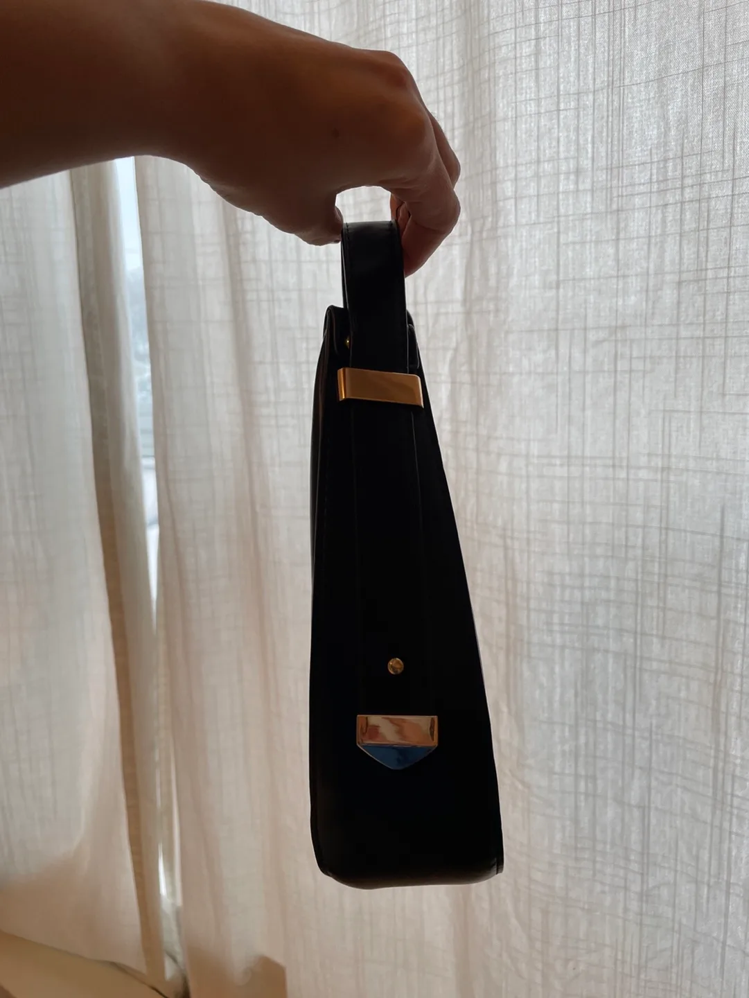 New Small Black Faux Leather Bag image indicator(2)