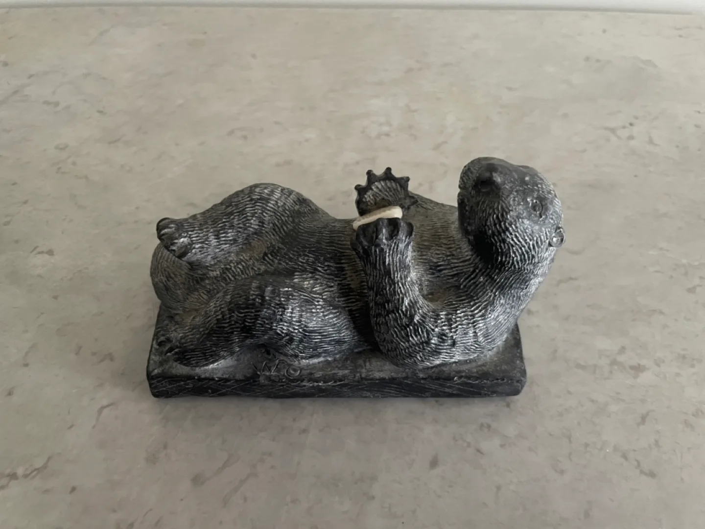 Soapstone Otter Carving with Shell Detail image indicator(3)