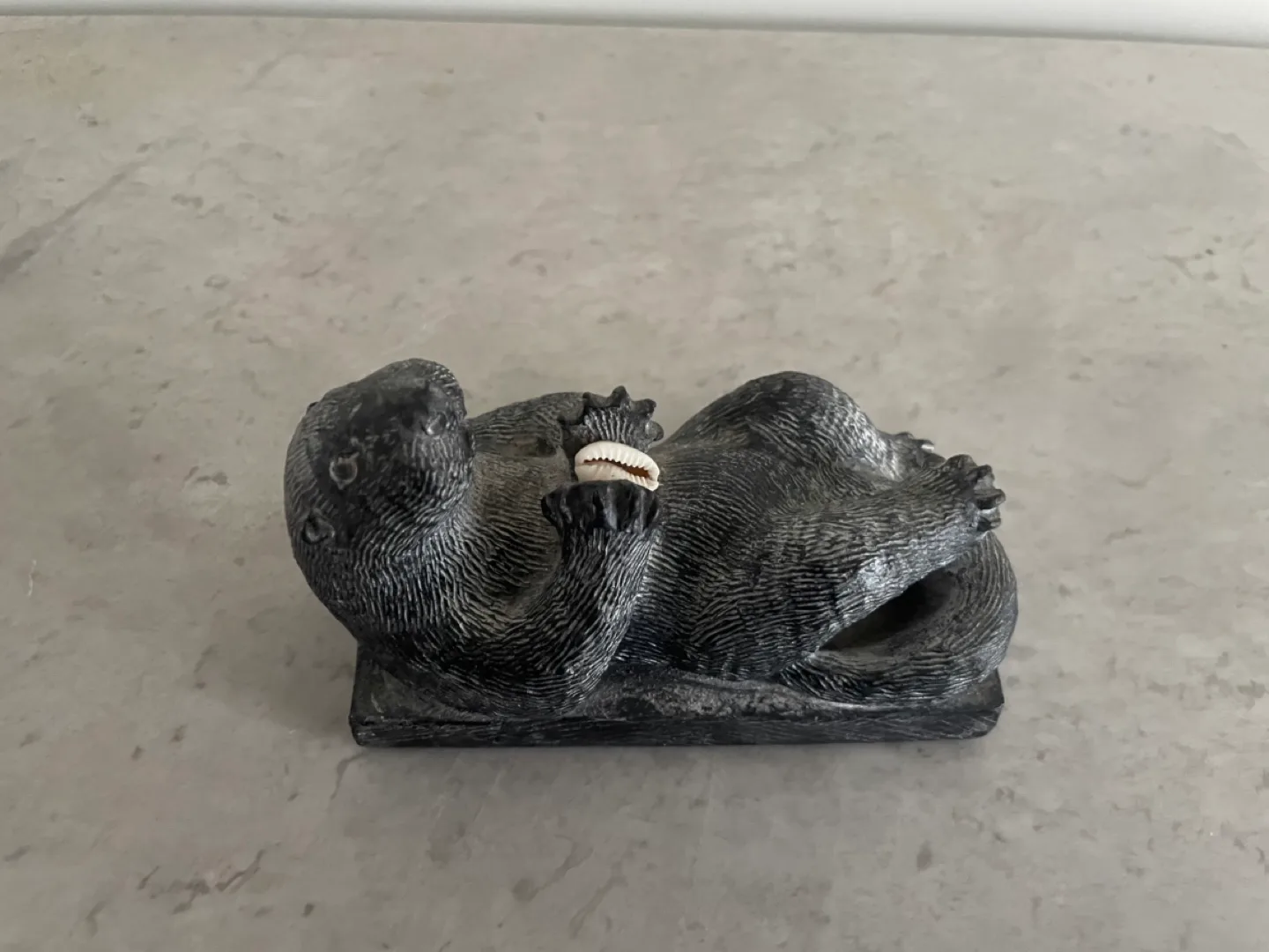 Soapstone Otter Carving with Shell Detail image indicator(2)