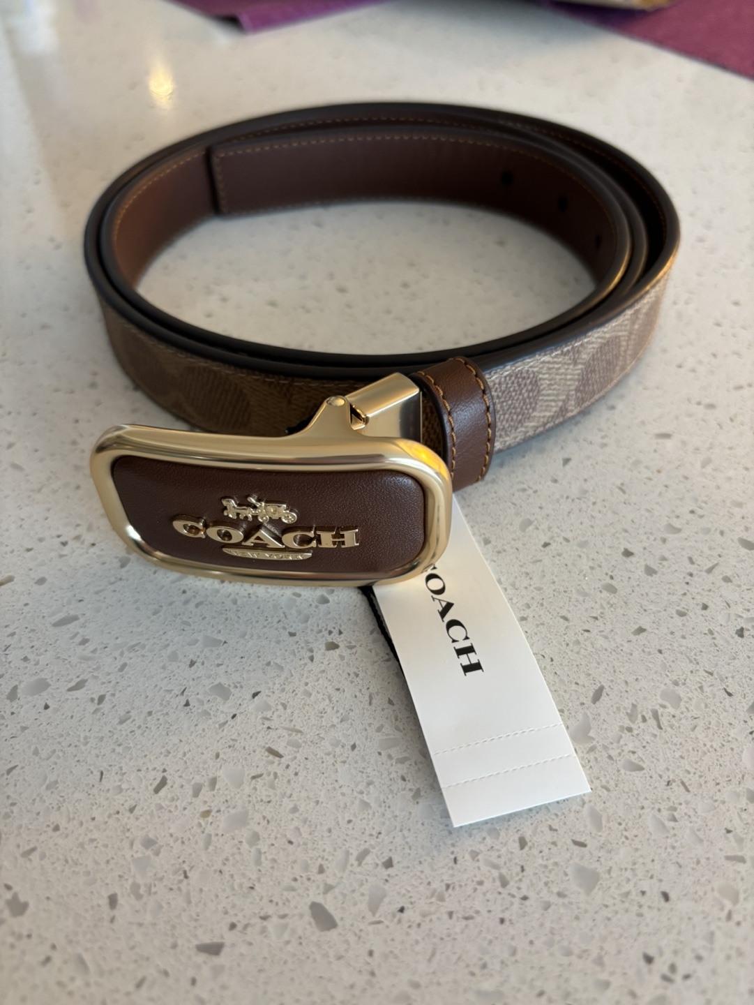 Coach Brown Leather Belt