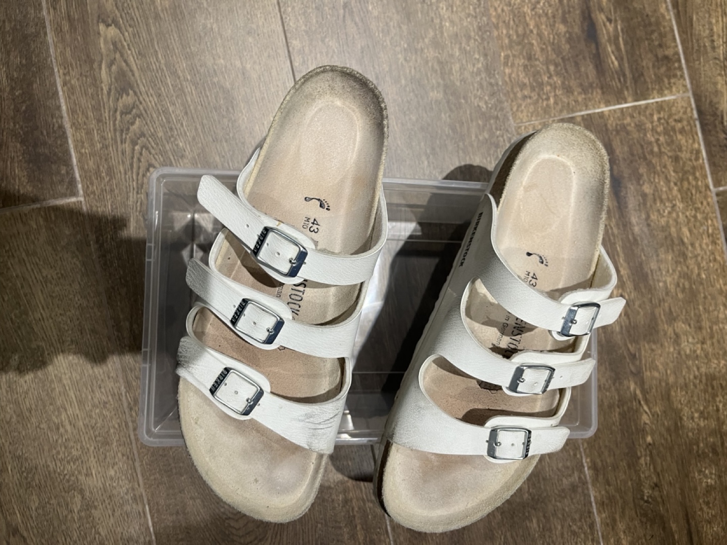 Birkenstock Madrid White Leather Sandals Size 43