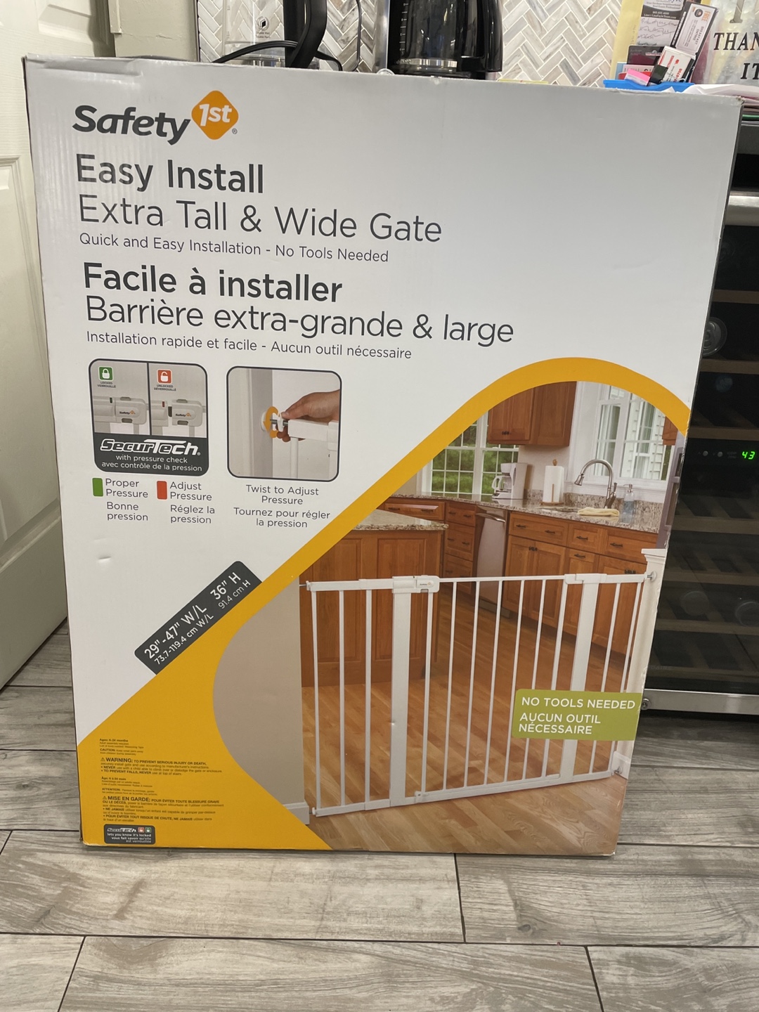 Safety 1st SecureTech Easy Install Extra Tall & Wide Gate