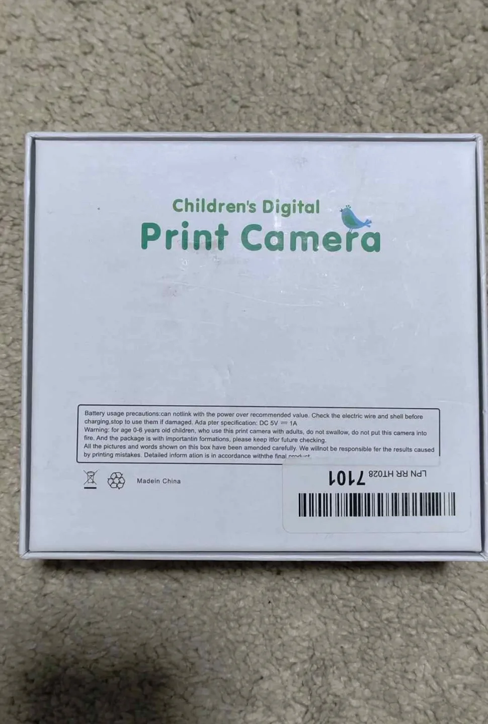 Children's Digital Instant Print Camera - Bear Design image indicator(5)