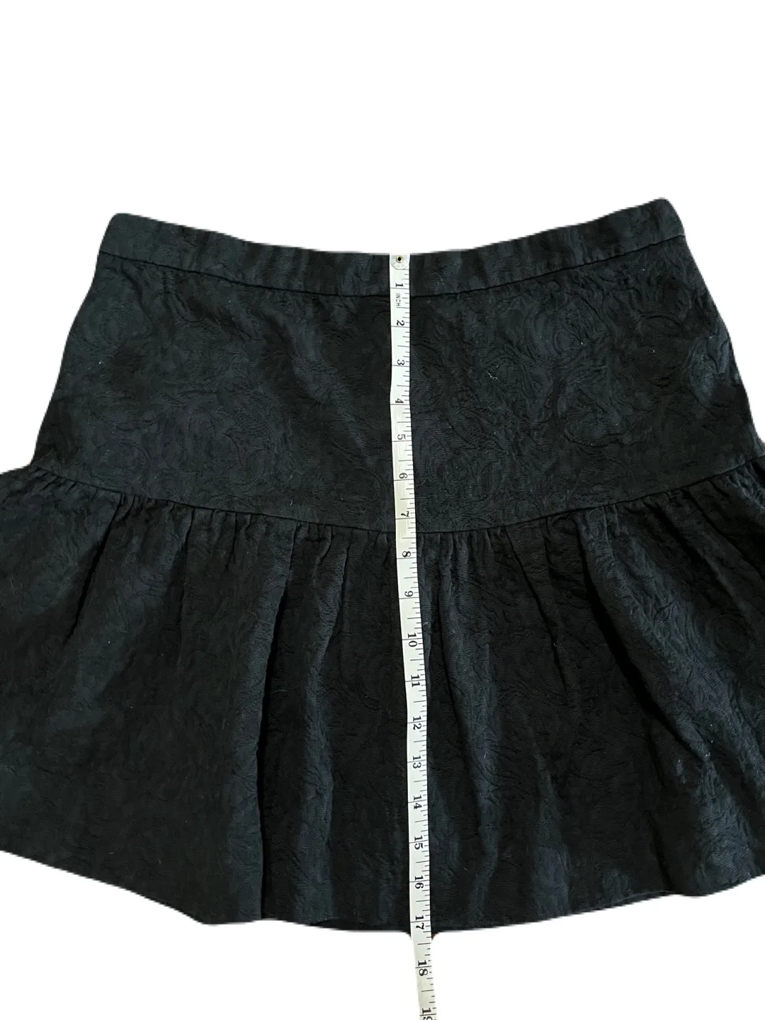 J. Crew women’s 10 Matelasse jacquard drop-waist skirt, black image indicator(4)