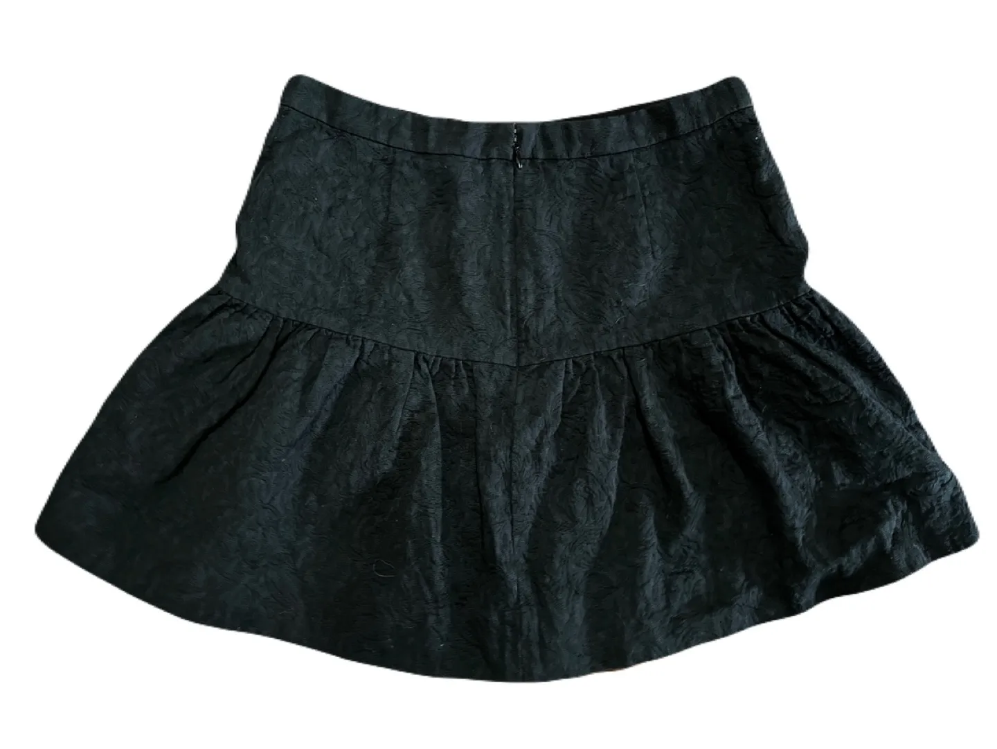 J. Crew women’s 10 Matelasse jacquard drop-waist skirt, black image indicator(8)