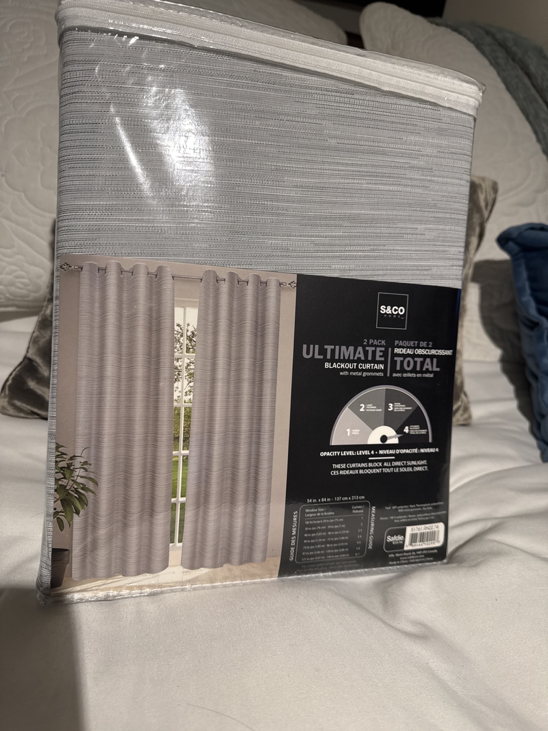 S&CO Ultimate Blackout Curtains - Grey - 2 Pack - photo 2
