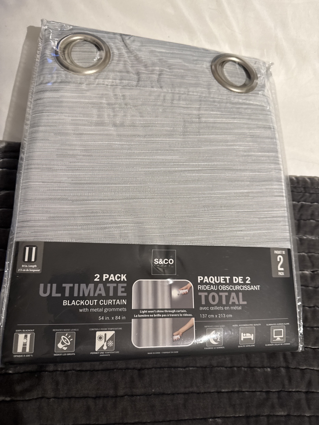 S&CO Ultimate Blackout Curtains - Grey - 2 Pack - photo 4