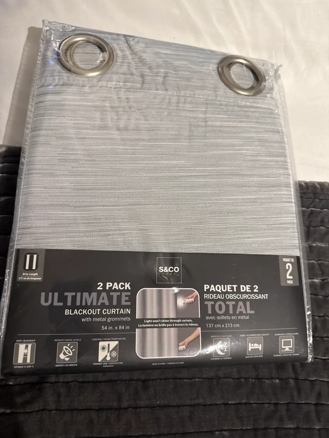 S&CO Ultimate Blackout Curtains - Grey - 2 Pack image indicator(4)
