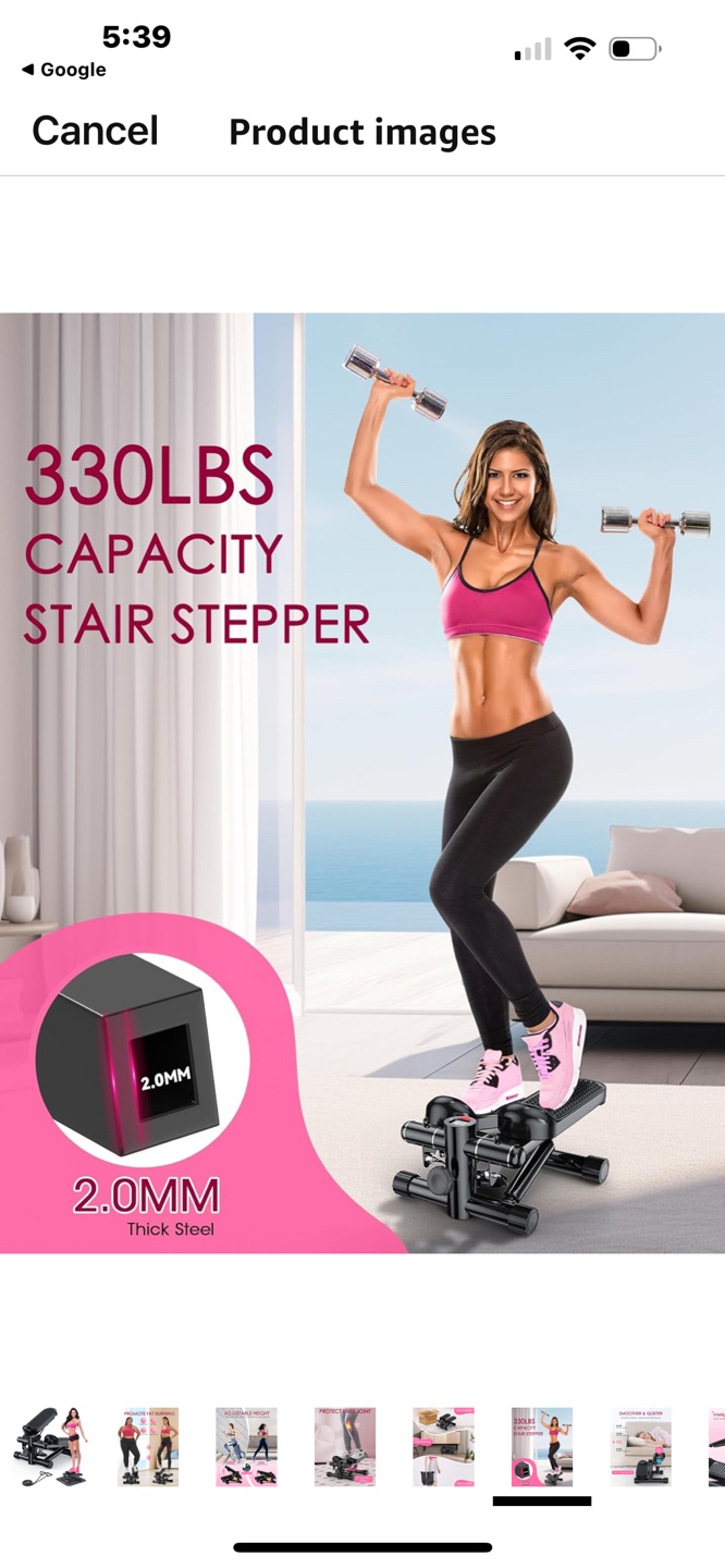 KirBody Mini Stair Stepper with Resistance Bands