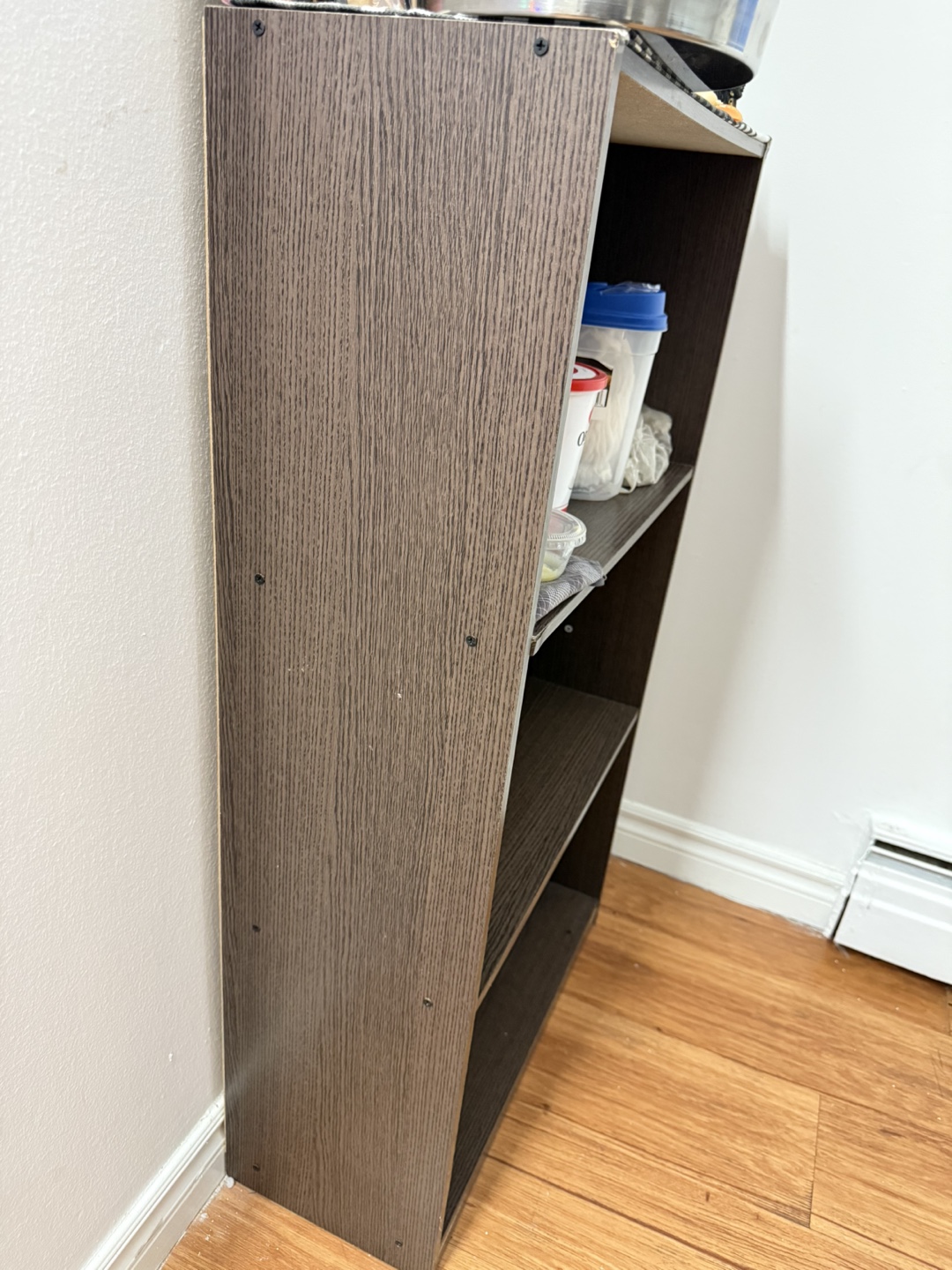 Dark Brown 3-Shelf Bookcase