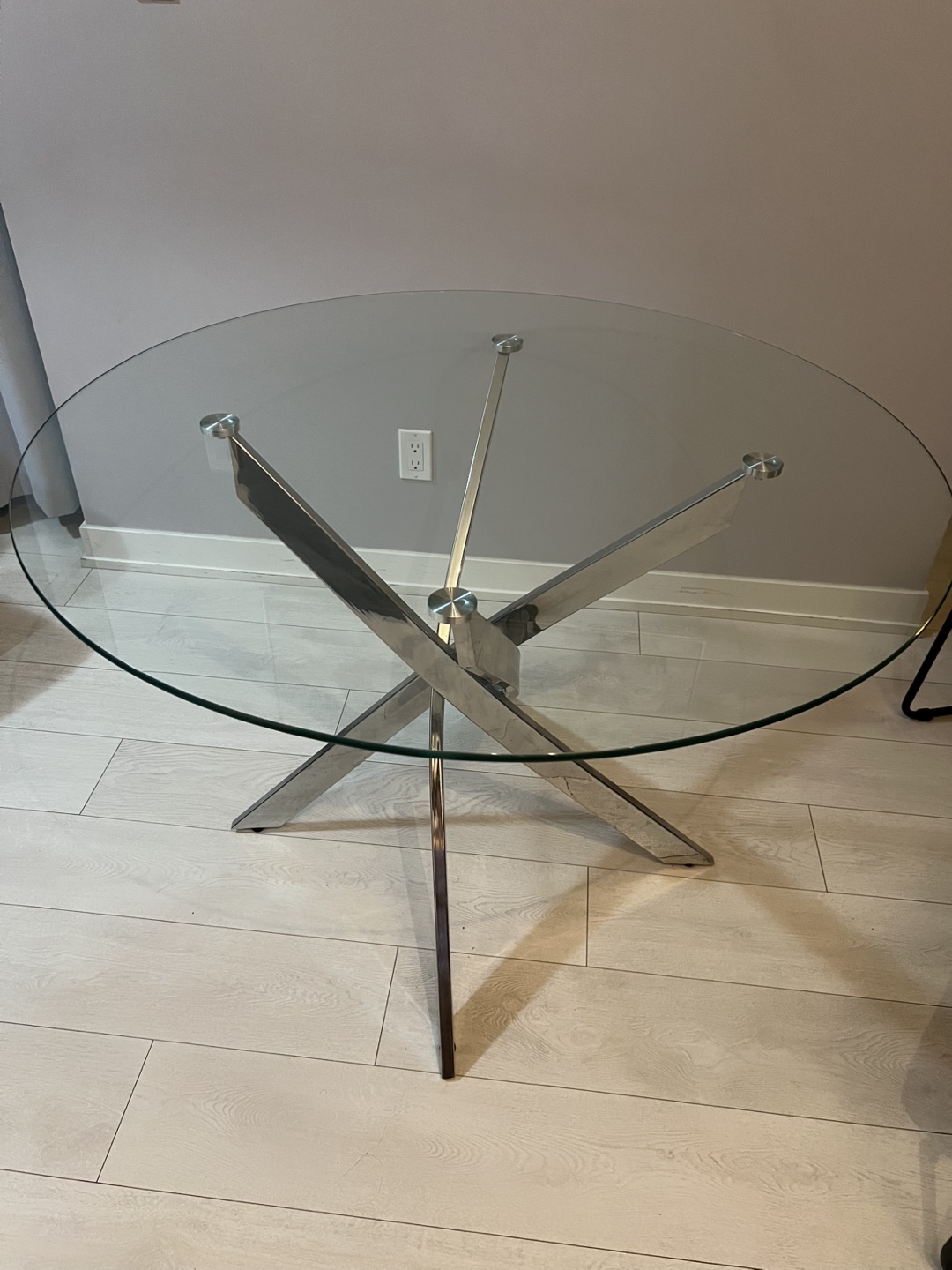 Glass and Chrome Dining Table - photo 2