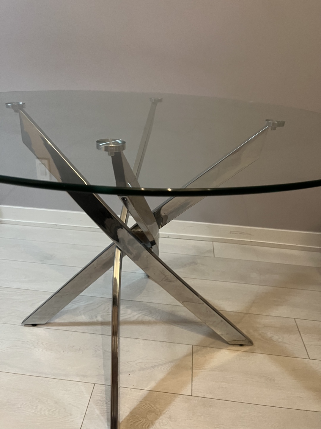Glass and Chrome Dining Table - photo 4
