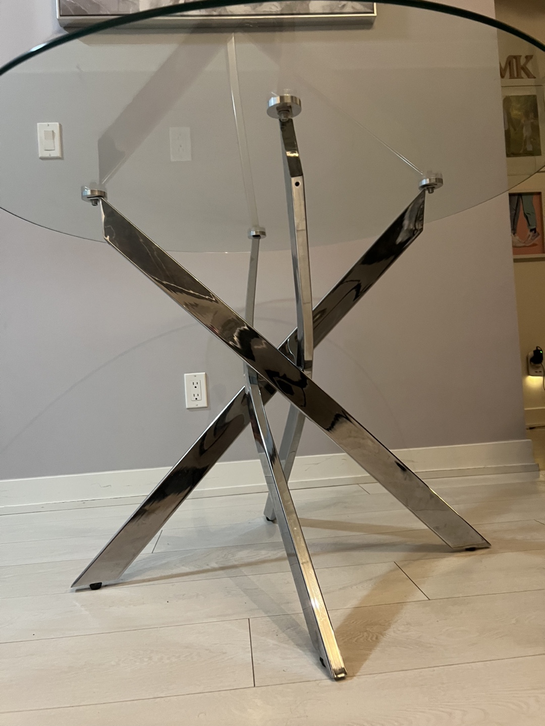 Glass and Chrome Dining Table - photo 3