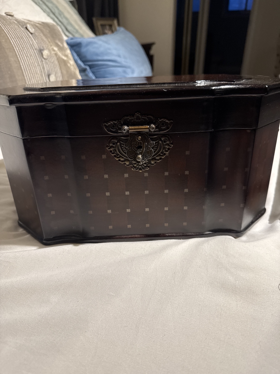 Octagonal Wooden Jewellery Box